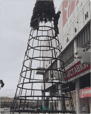 Монтаж, демонтаж елок от 4 метров